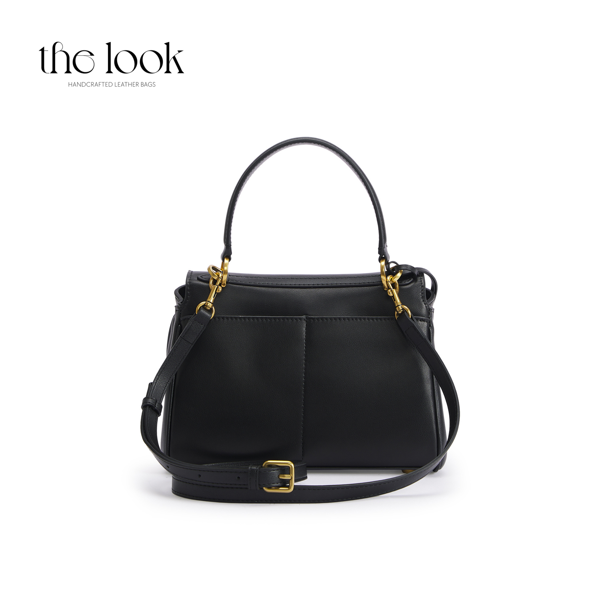 The Valen Small Satchel — genuine leather handbag, fifth colour detail | The Look Officiel