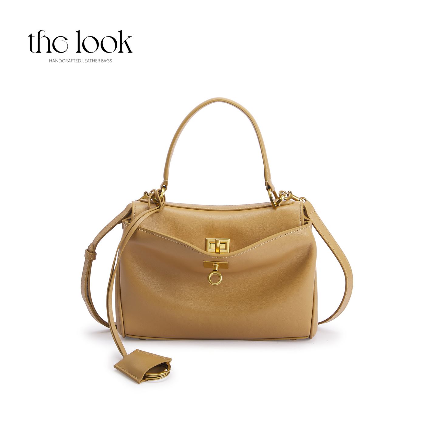 The Valen Small Satchel — genuine leather handbag, interior | The Look Officiel
