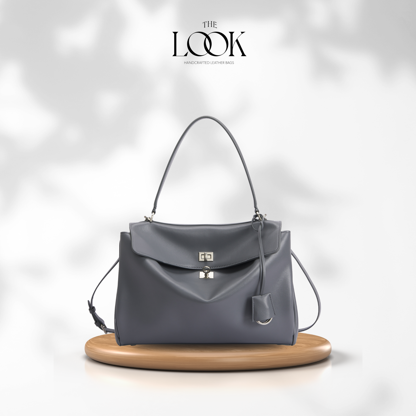 The Valen Medium Satchel — genuine leather handbag, third colour | The Look Officiel