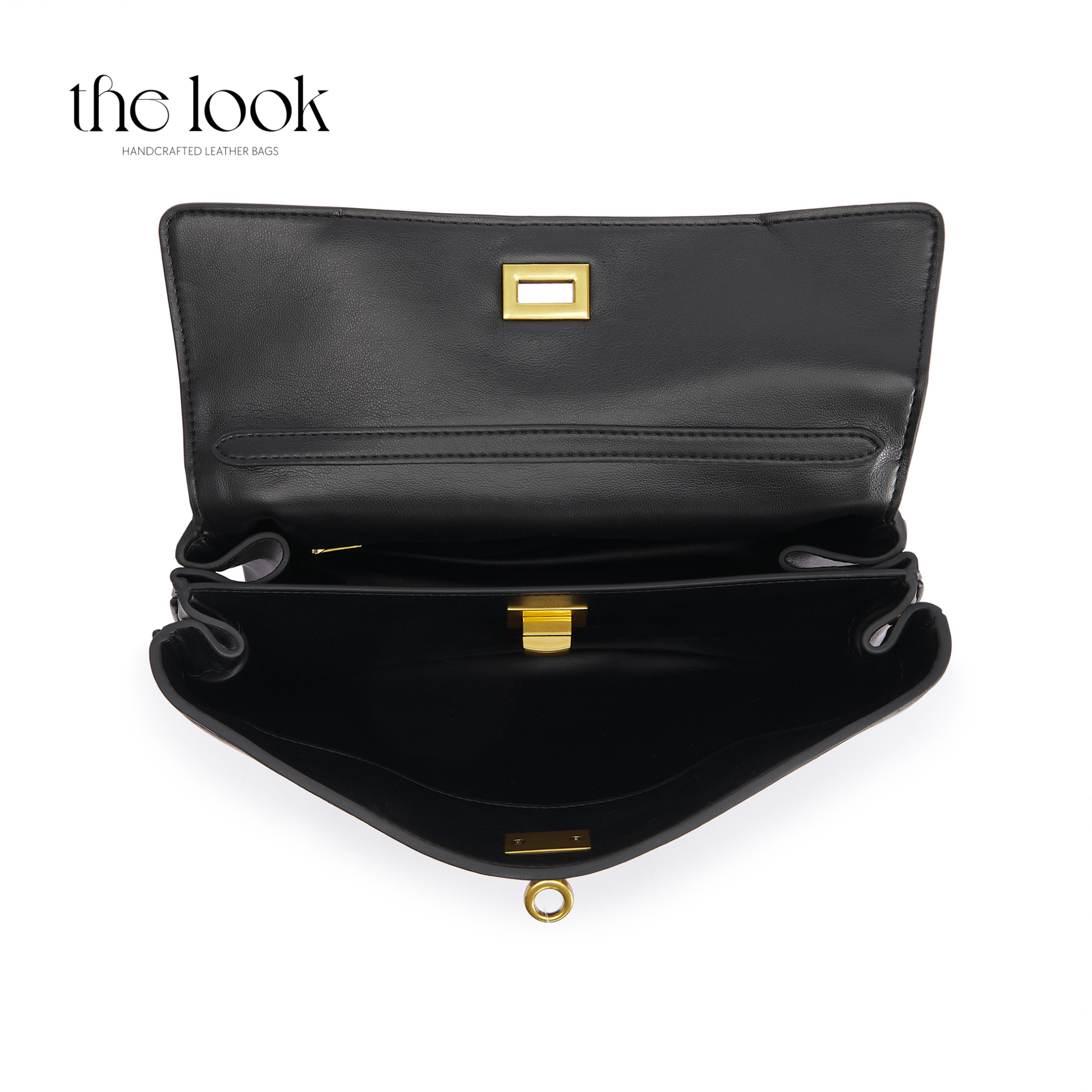 The Valen Medium Satchel — genuine leather handbag, fourth colour side | The Look Officiel
