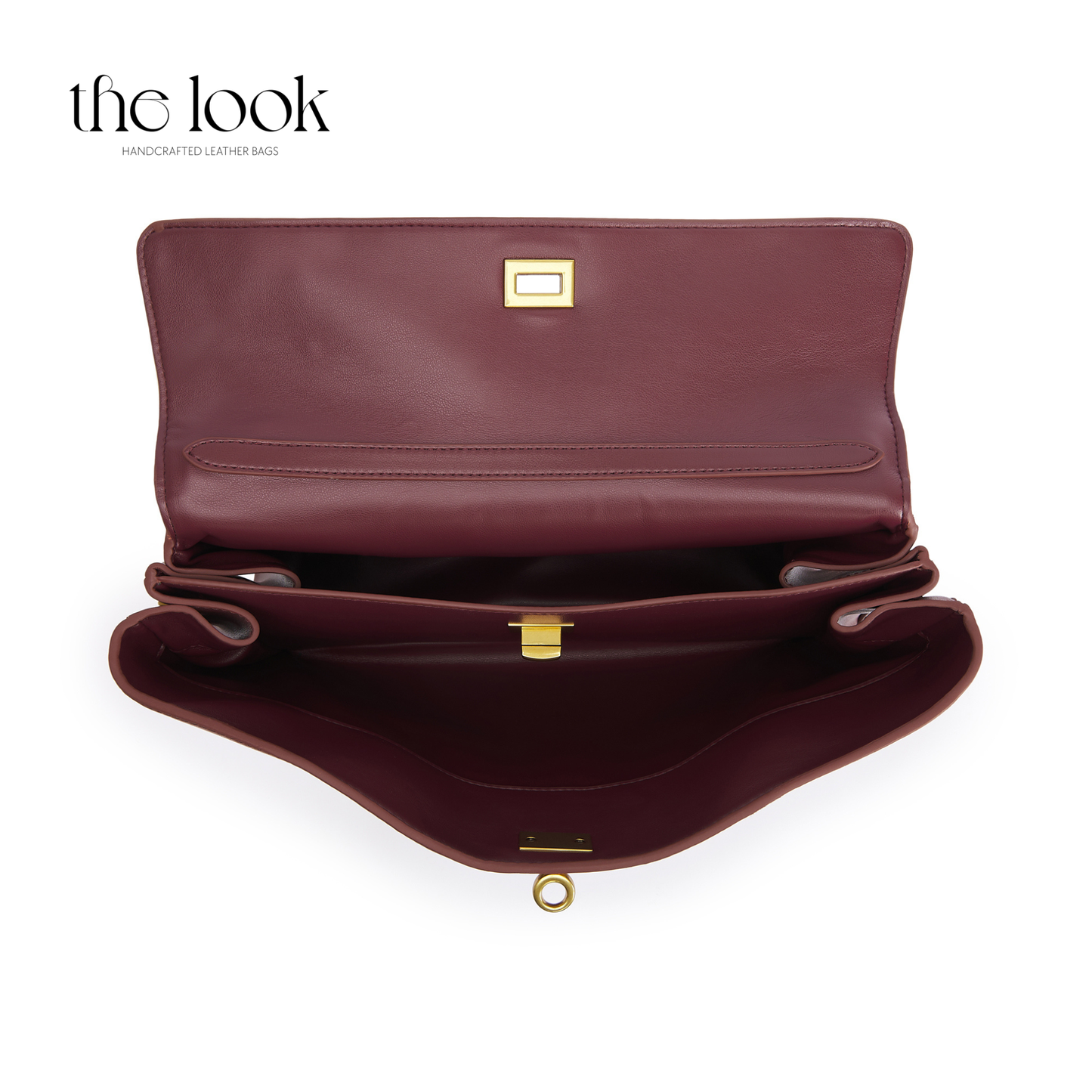 Top view of the Rodeo extra large bag in maroon 
